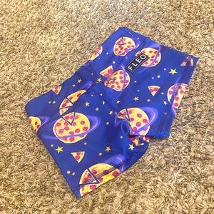 XS Fleo OG cut, SL monarch fabric pizza shorts